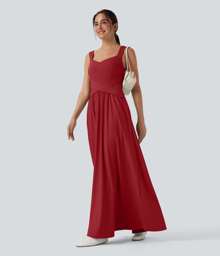 Flowy Maxi Casual Dress with Pockets