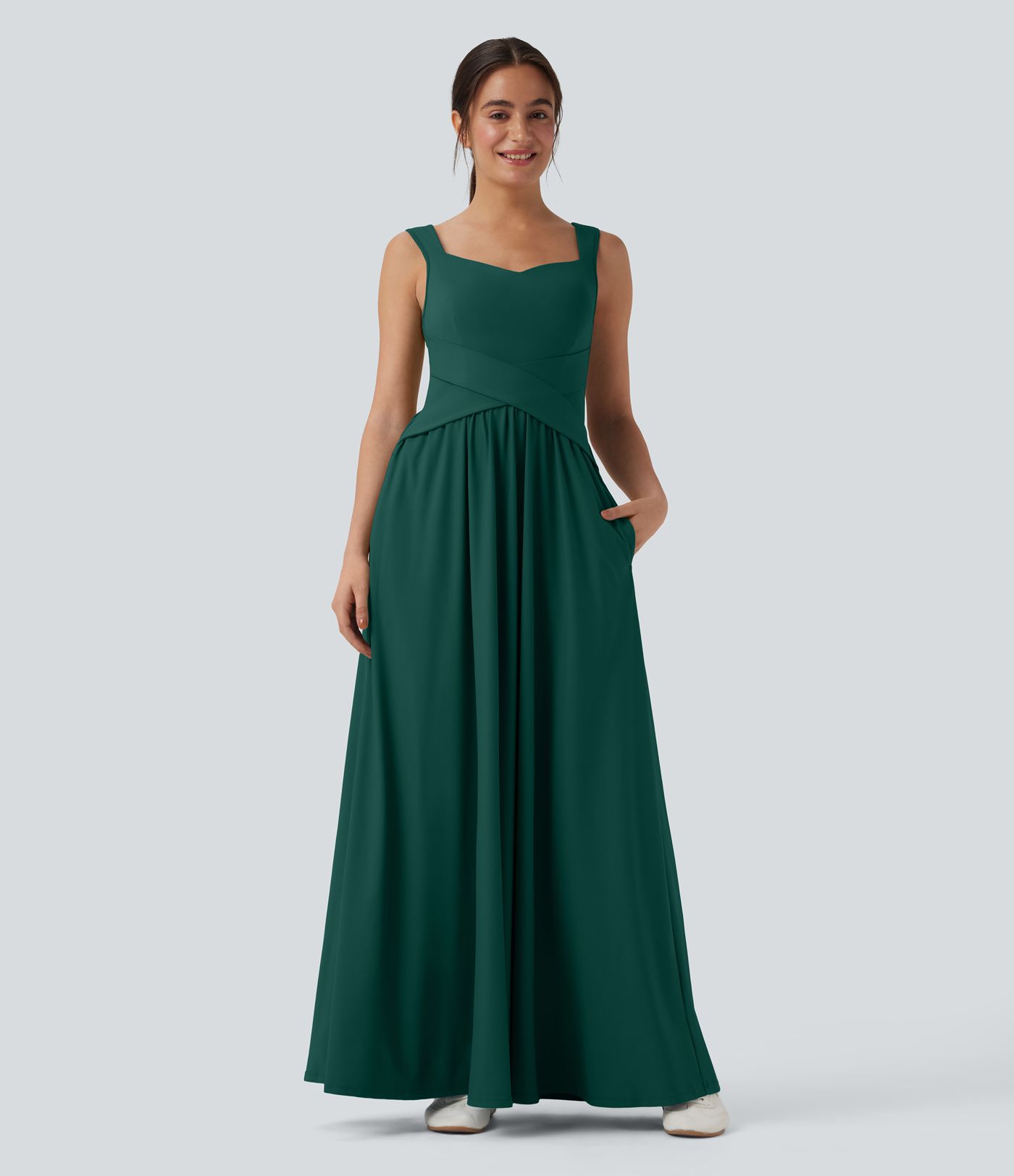 Flowy Maxi Casual Dress with Pockets