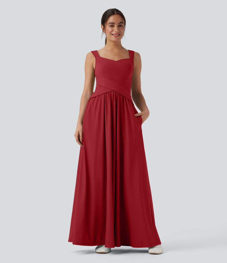 Flowy Maxi Casual Dress with Pockets