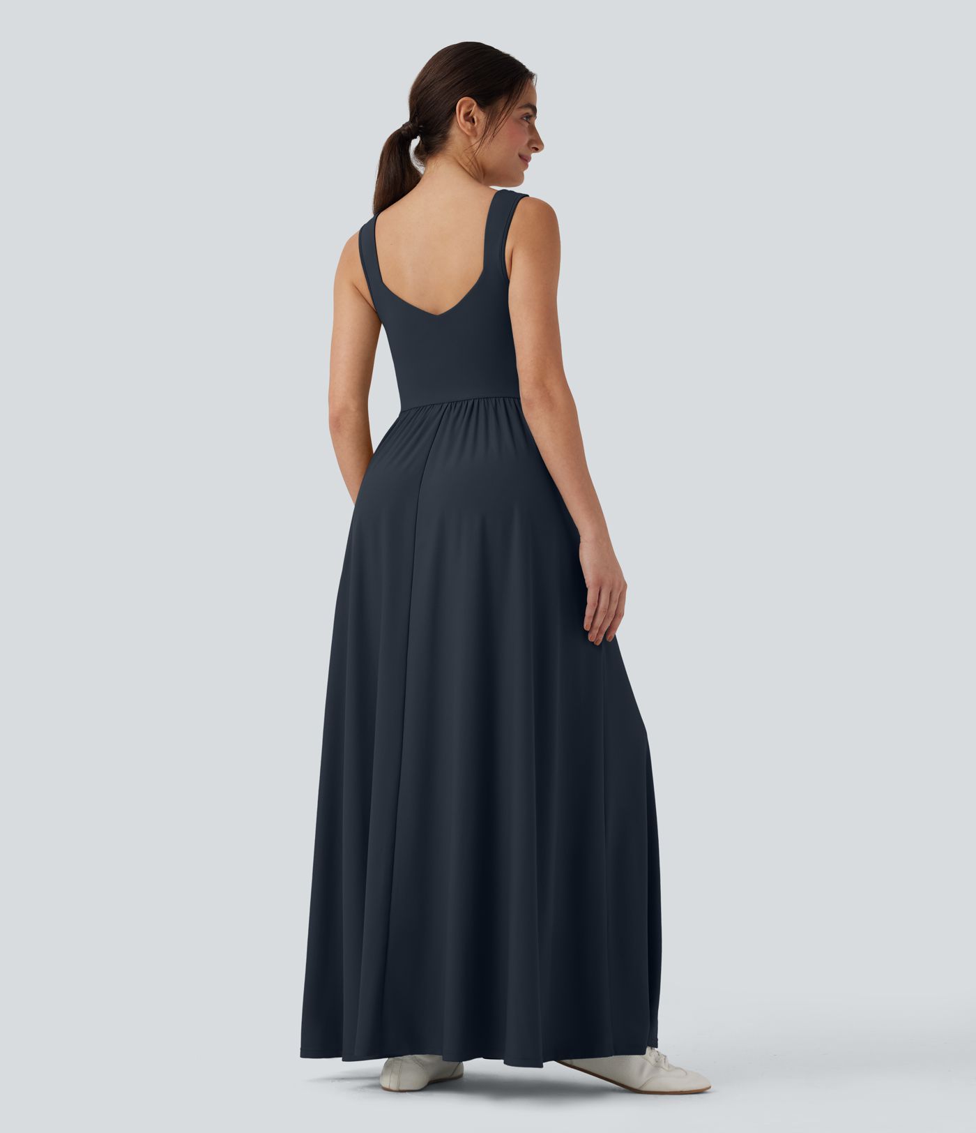 Flowy Maxi Casual Dress with Pockets