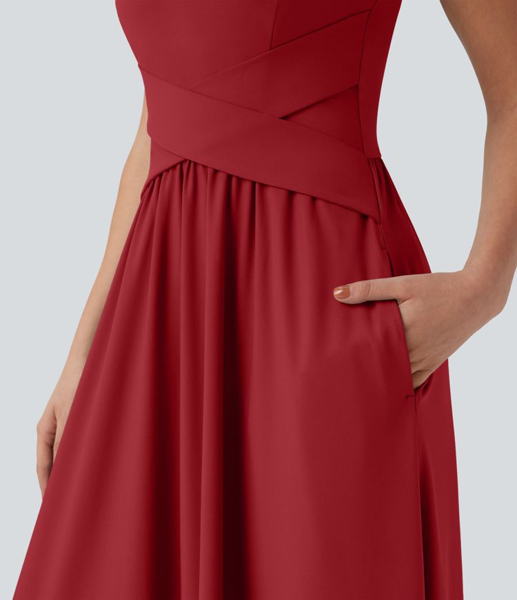 Flowy Maxi Casual Dress with Pockets