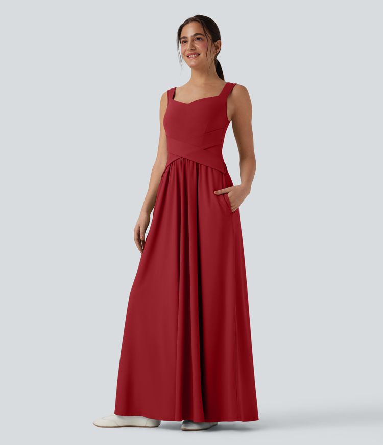 Flowy Maxi Casual Dress with Pockets