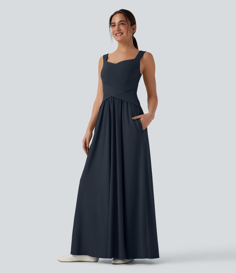 Flowy Maxi Casual Dress with Pockets