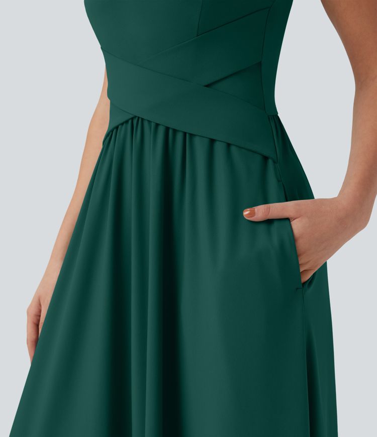 Flowy Maxi Casual Dress with Pockets