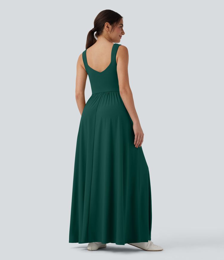 Flowy Maxi Casual Dress with Pockets