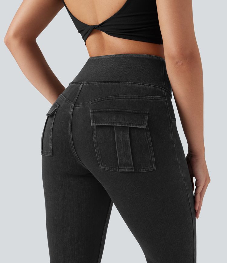 Halara Flex™ High Waisted Tummy Control Denim Casual Leggings with Pockets