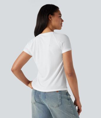 Round Neck Short Sleeve Casual T-Shirt