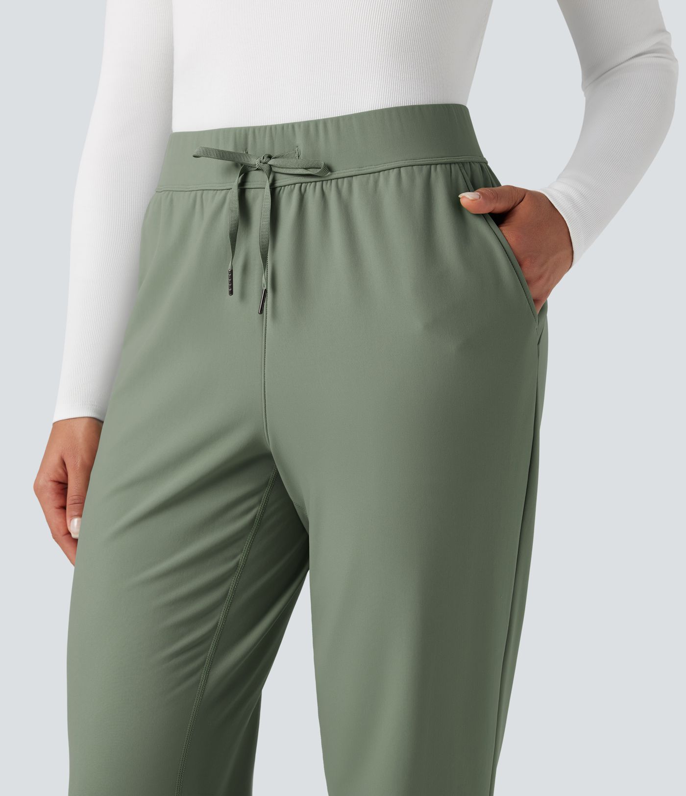 Langlebiger, wasserabweisender Fleece-Jogger mit mittlerer Bundhöhe und Taschen