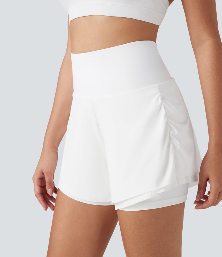 SoftlyZero™ Airy High Waisted Tummy Control 2-in-1 Cool Touch Yoga Shorts 5'' with Pockets