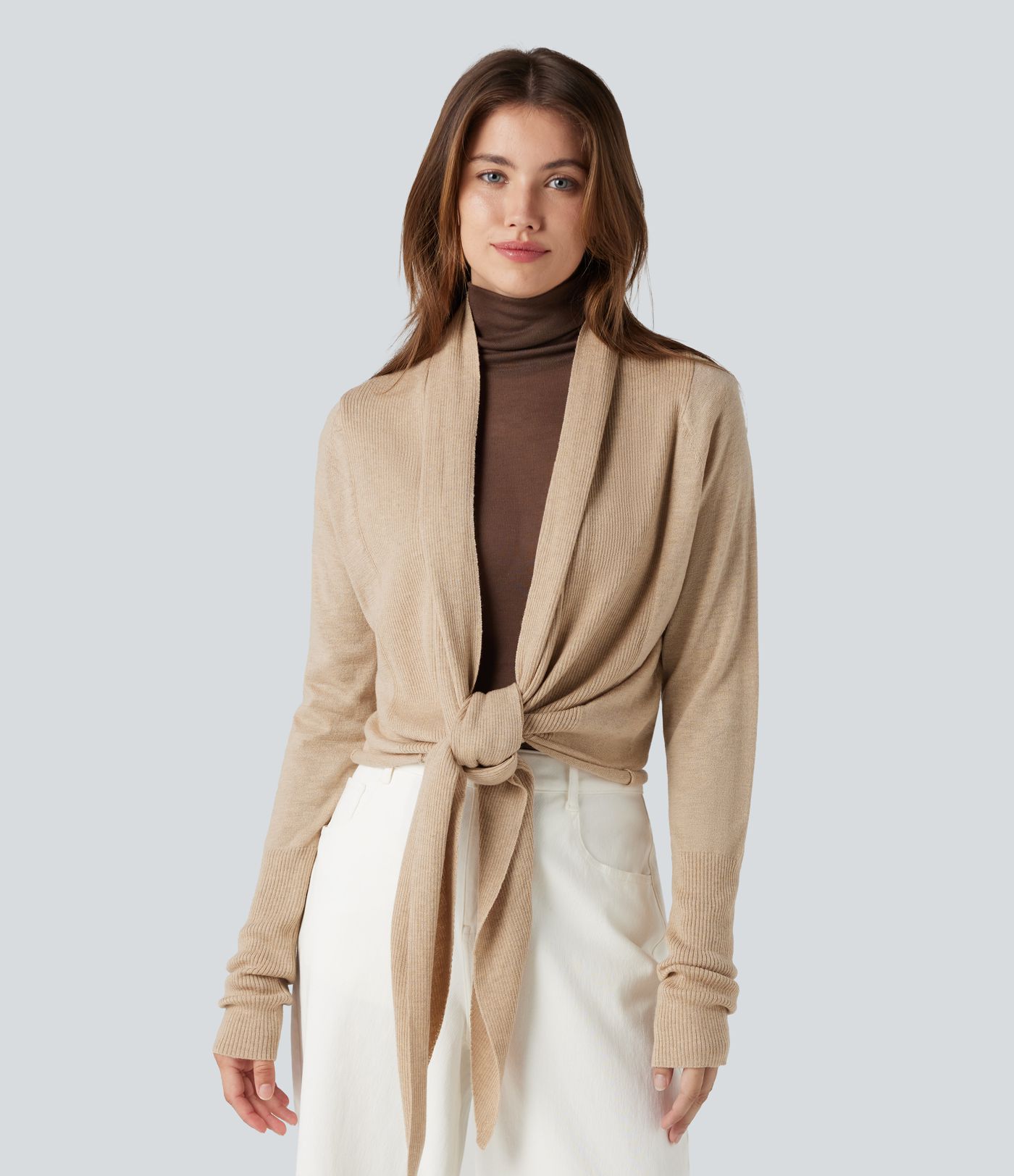 Long Sleeve Wrapped Casual Cardigan