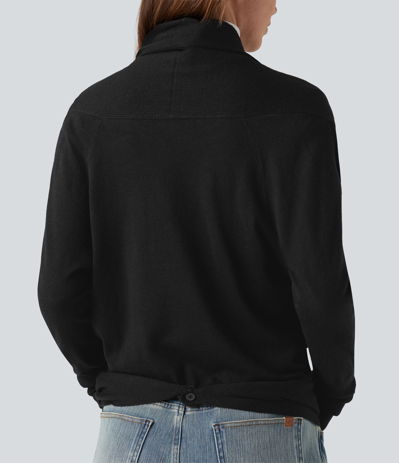 Lässiger Wickel-Cardigan mit Langarm​