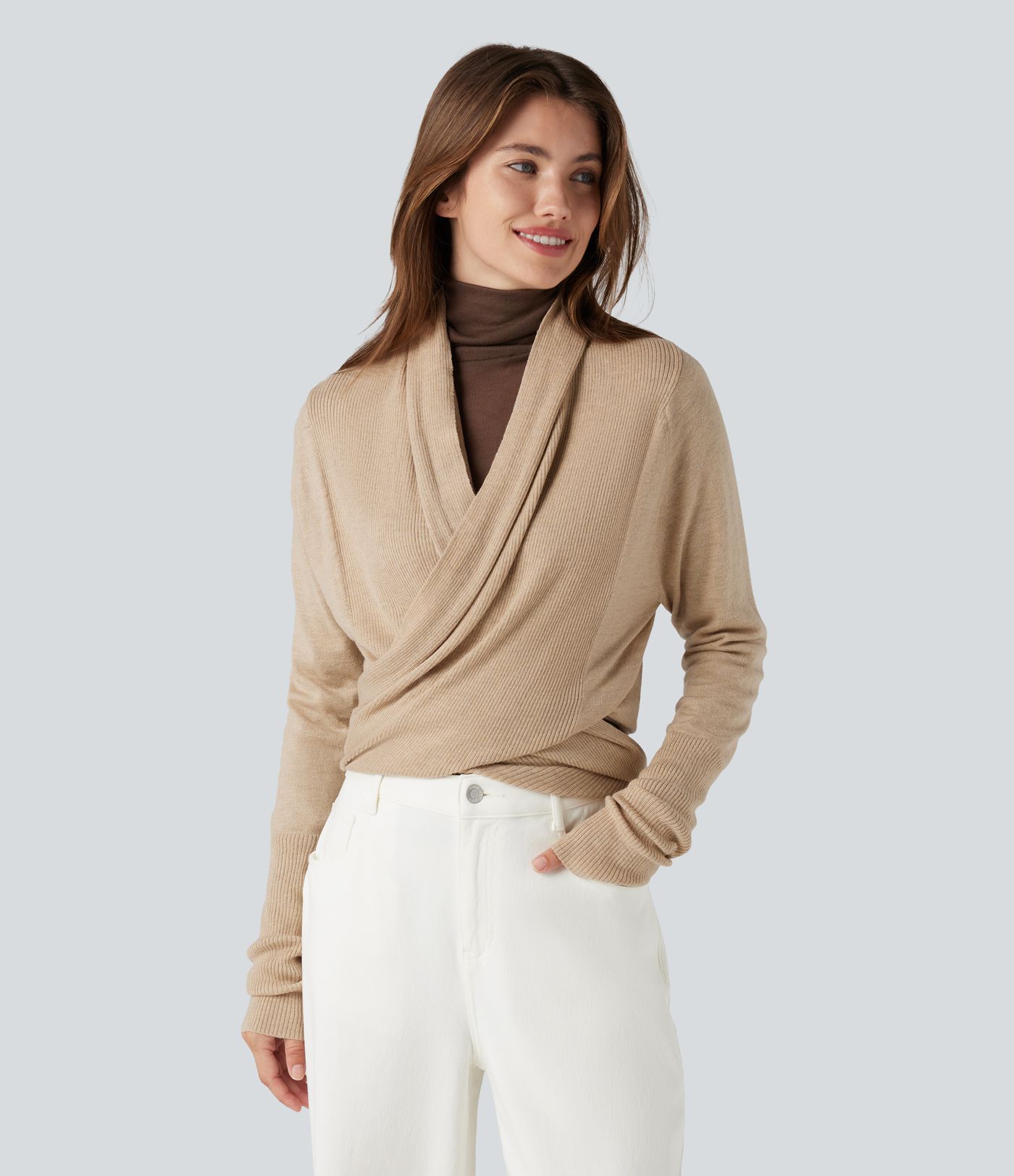 Long Sleeve Wrapped Casual Cardigan