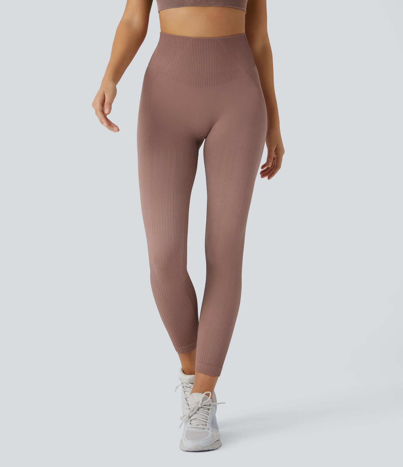 Soft OneForm Seamless Flow Ribbed High Waisted Tummy Control Butt Lifting Training Leggings