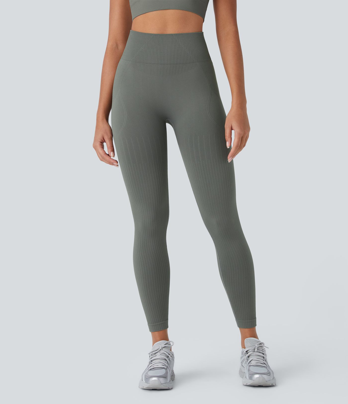 Legging d'entraînement gainant effet push-up taille haute côtelé doux sans couture OneForm Seamless Flow