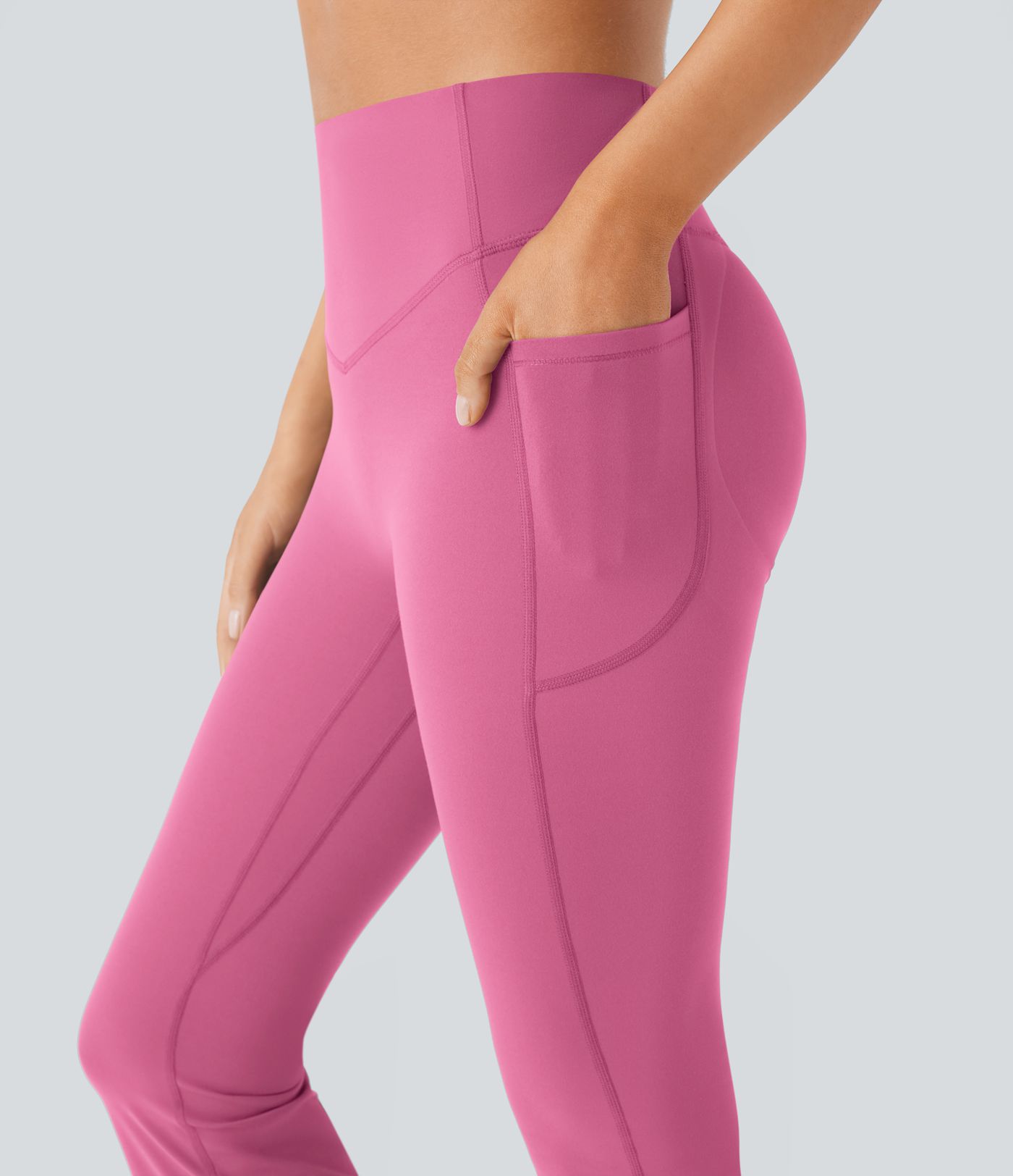 Halara UltraSculpt™ High Waisted Scrunch Butt Lifting Tummy Control Pocket Shaping Yoga Bootcut Leggings