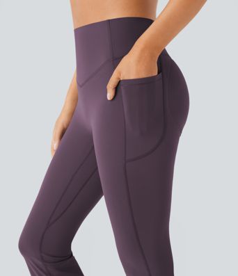 Halara UltraSculpt™ High Waisted Scrunch Butt Lifting Tummy Control Pocket Shaping Yoga Bootcut Leggings