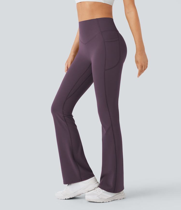 Halara UltraSculpt™ SoCinched High Waisted Scrunch Butt Lifting Tummy Control Pocket Shaping Yoga Bootcut Leggings