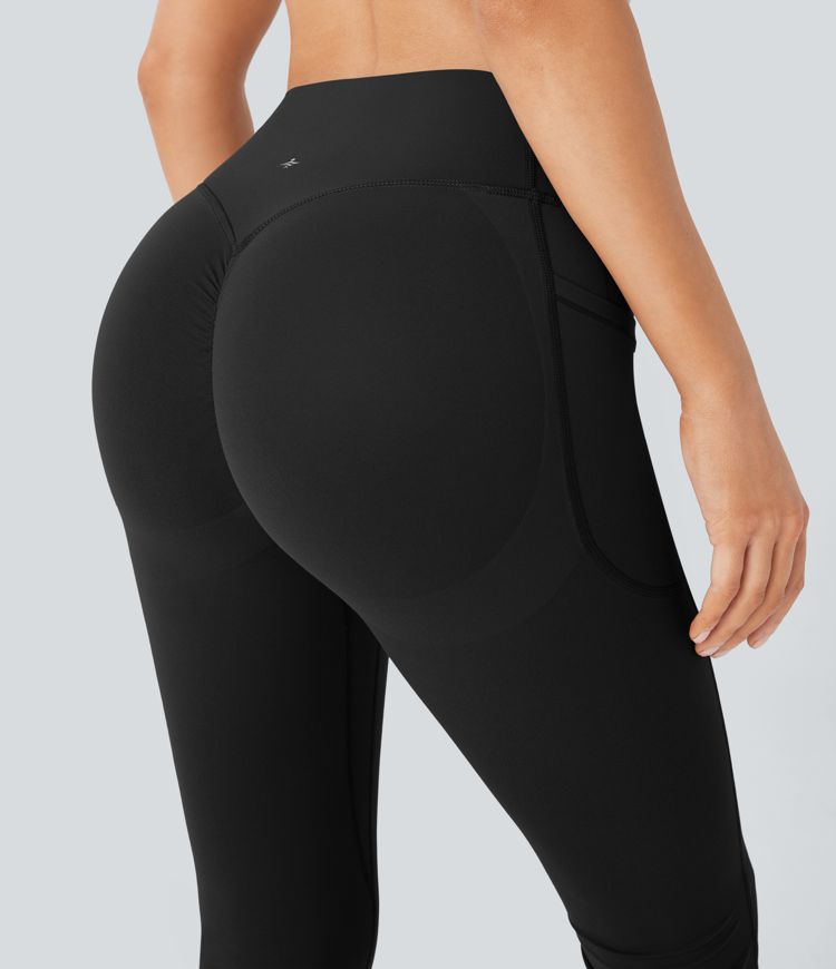Halara UltraSculpt™ High Waisted Scrunch Butt Lifting Tummy Control Pocket Shaping Yoga Bootcut Leggings