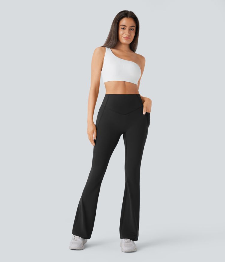 Halara UltraSculpt™ High Waisted Scrunch Butt Lifting Tummy Control Pocket Shaping Yoga Bootcut Leggings