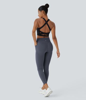 Halara UltraSculpt™ - Formende Workout-Leggings mit hohem Bund, Seitentaschen, Booty-Scrunch und Bauchkontrolle