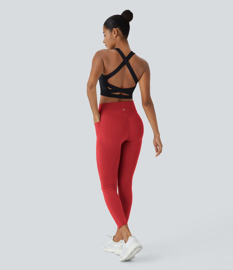 Halara UltraSculpt™ High Waisted Scrunch Butt Lifting Tummy Control Pocket Shaping Training Leggings