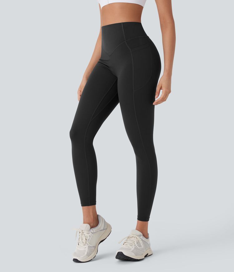 Halara UltraSculpt™ SoCinched High Waisted Tummy Control Butt Lifting Ruched Side Pocket Shaping Yoga Leggings