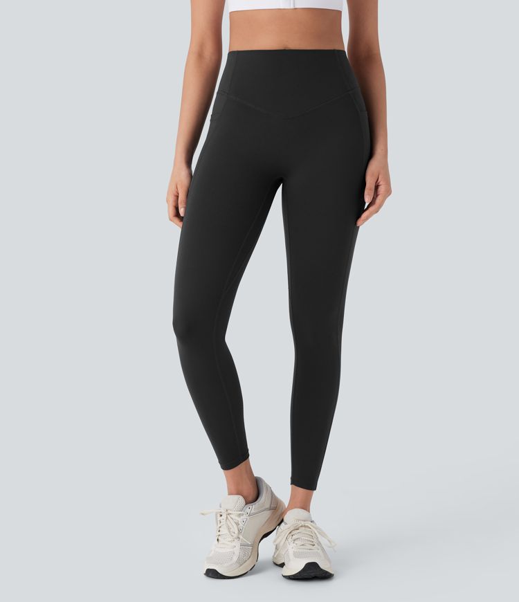 Halara UltraSculpt™ SoCinched High Waisted Tummy Control Butt Lifting Ruched Side Pocket Shaping Yoga Leggings