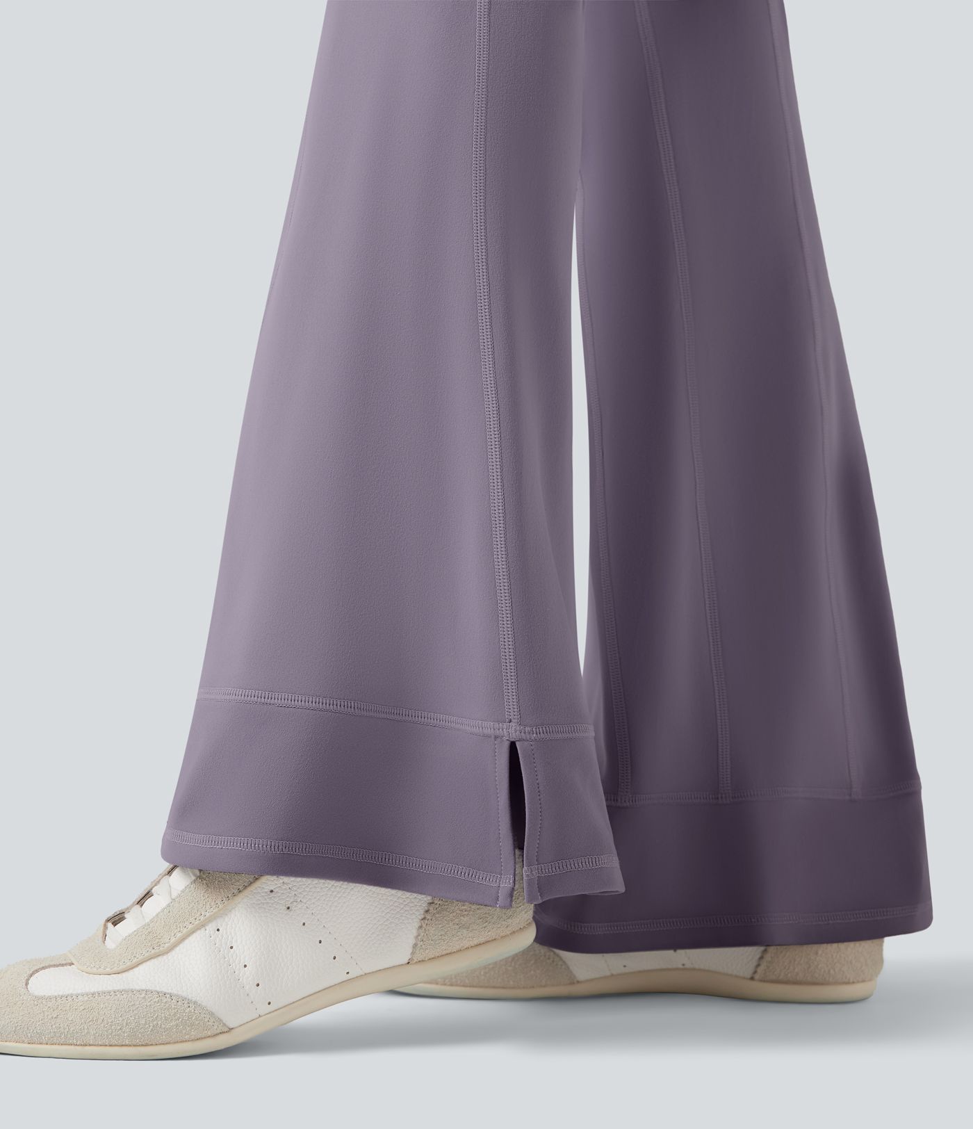 DayStretch Low Rise Ruched Split Casual Flare Pants with Pockets