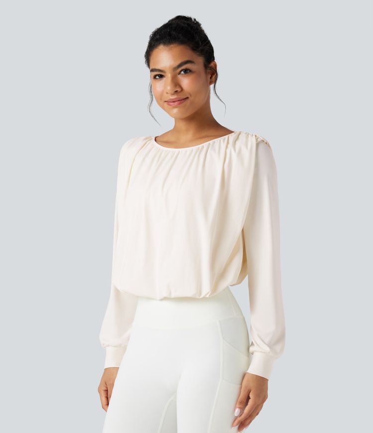 SoftlyZero™ Airy Round Neck Backless Long Sleeve Yoga Sports Top