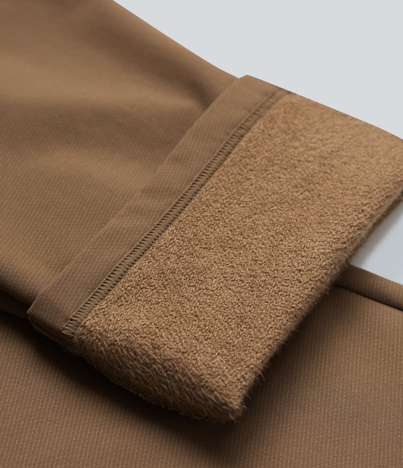 Durable Water Repellent Thermal High-waisted Hiking 7/8 Straight-leg Pants with Pockets