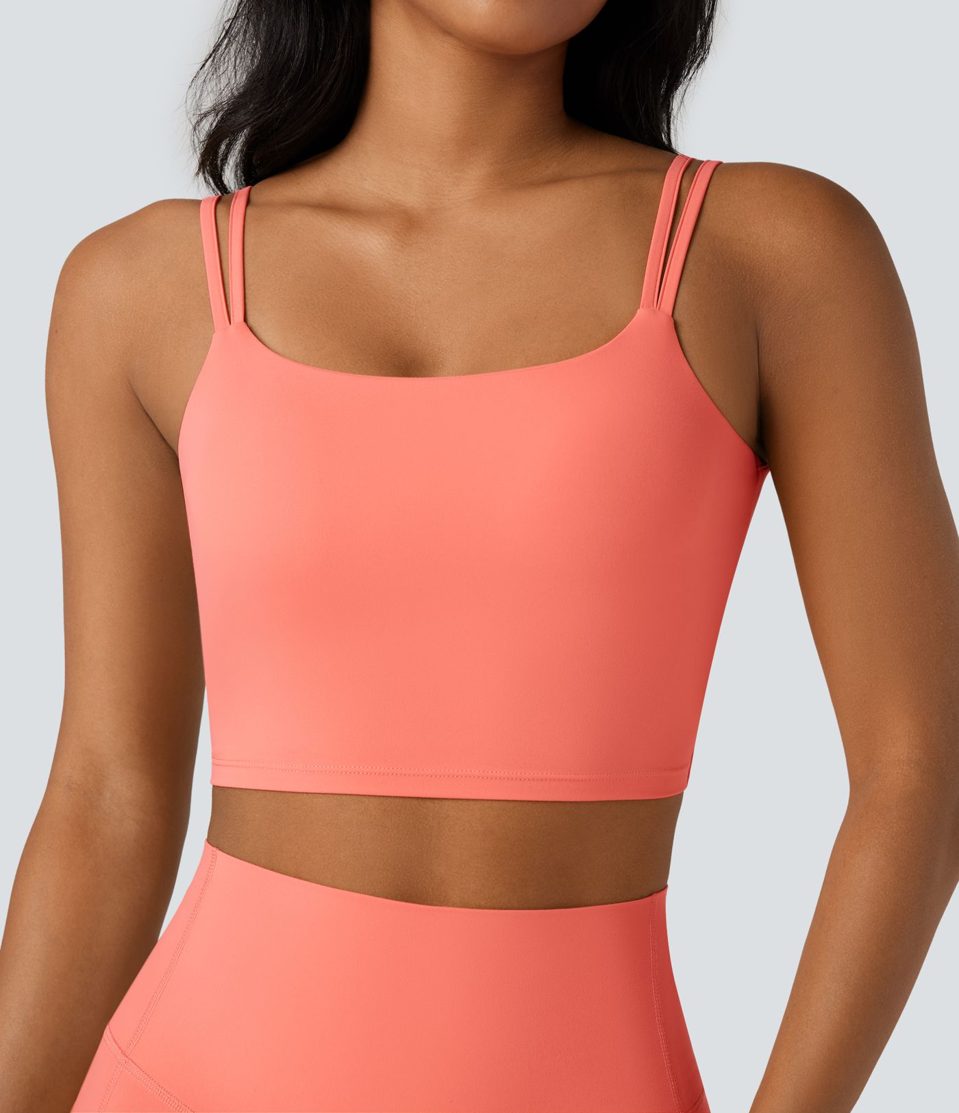Halara UltraSculpt™ Double Straps Twisted Backless Cropped Yoga Tank Top