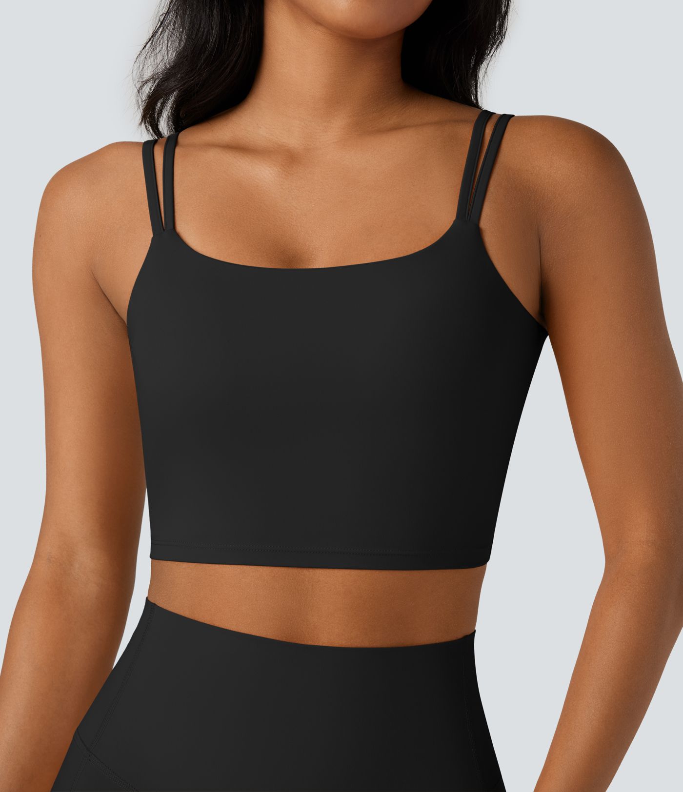 Halara UltraSculpt™ Double Straps Twisted Backless Cropped Yoga Tank Top