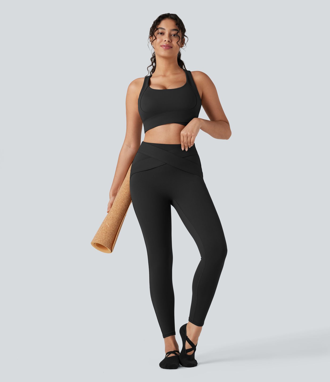 High Waisted Tummy Control Butt Lifting Yoga Leggings with Pocket
