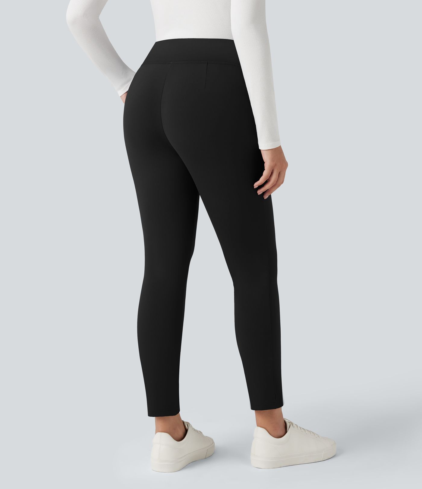 Pantalon tailleur thermique SoftlyZero™ Plush taille en V taille haute avec fermeture éclair et poches