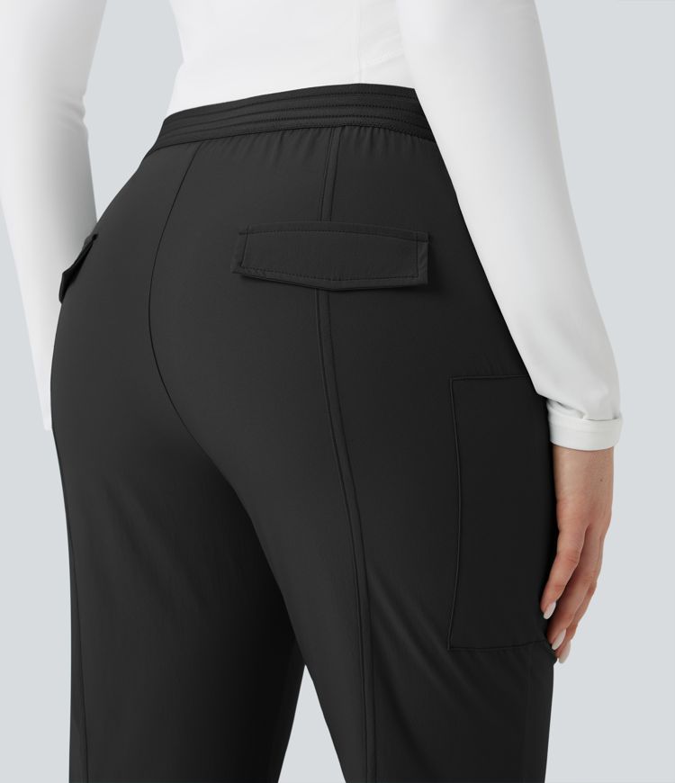 Water Repellent Abrasion-resistant Low Rise Hiking Bootcut Trousers with Pockets