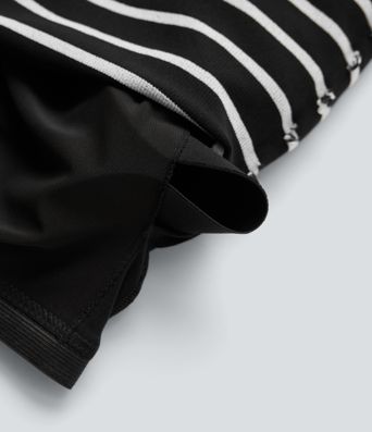 OneForm Seamless Flow Off-shoulder Reglan Long Sleeve Striped Casual Sports Top