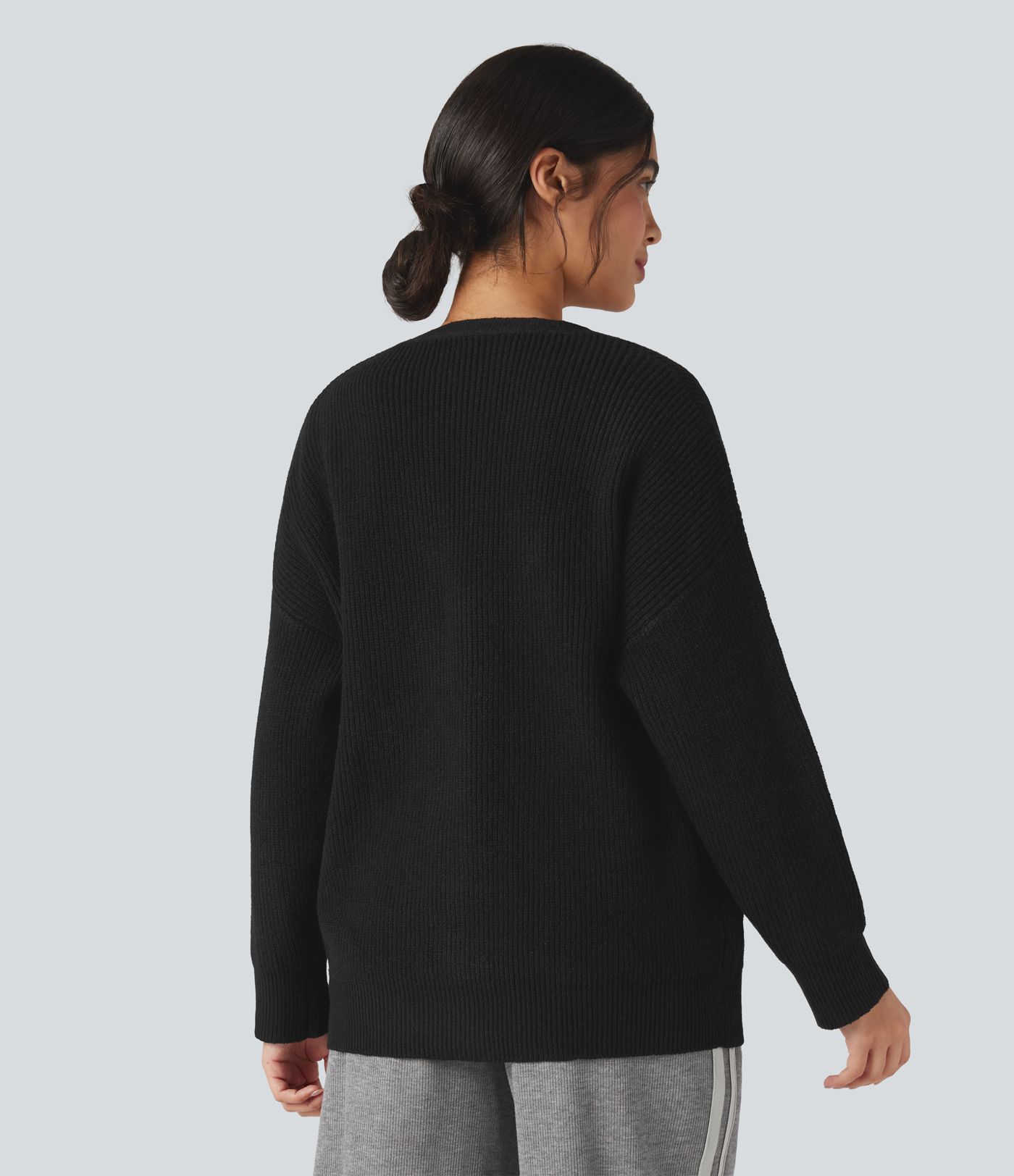 V-neck Long Sleeve Casual Cardigan