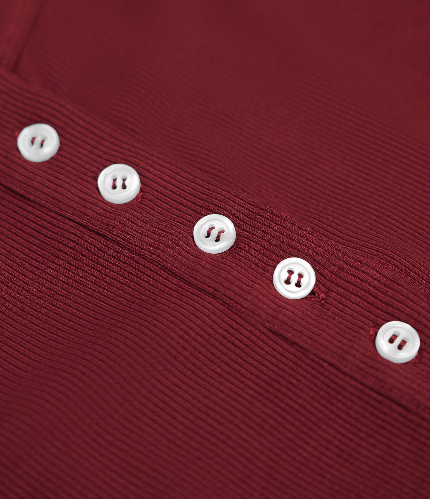 Ribbed Knit Henley Sleeveless Slim Casual Top