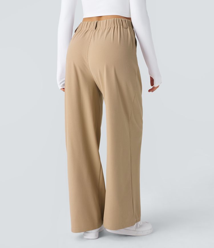 Halara Flex™ High Waisted Side Pocket Wide Leg Waffle Work Pants
