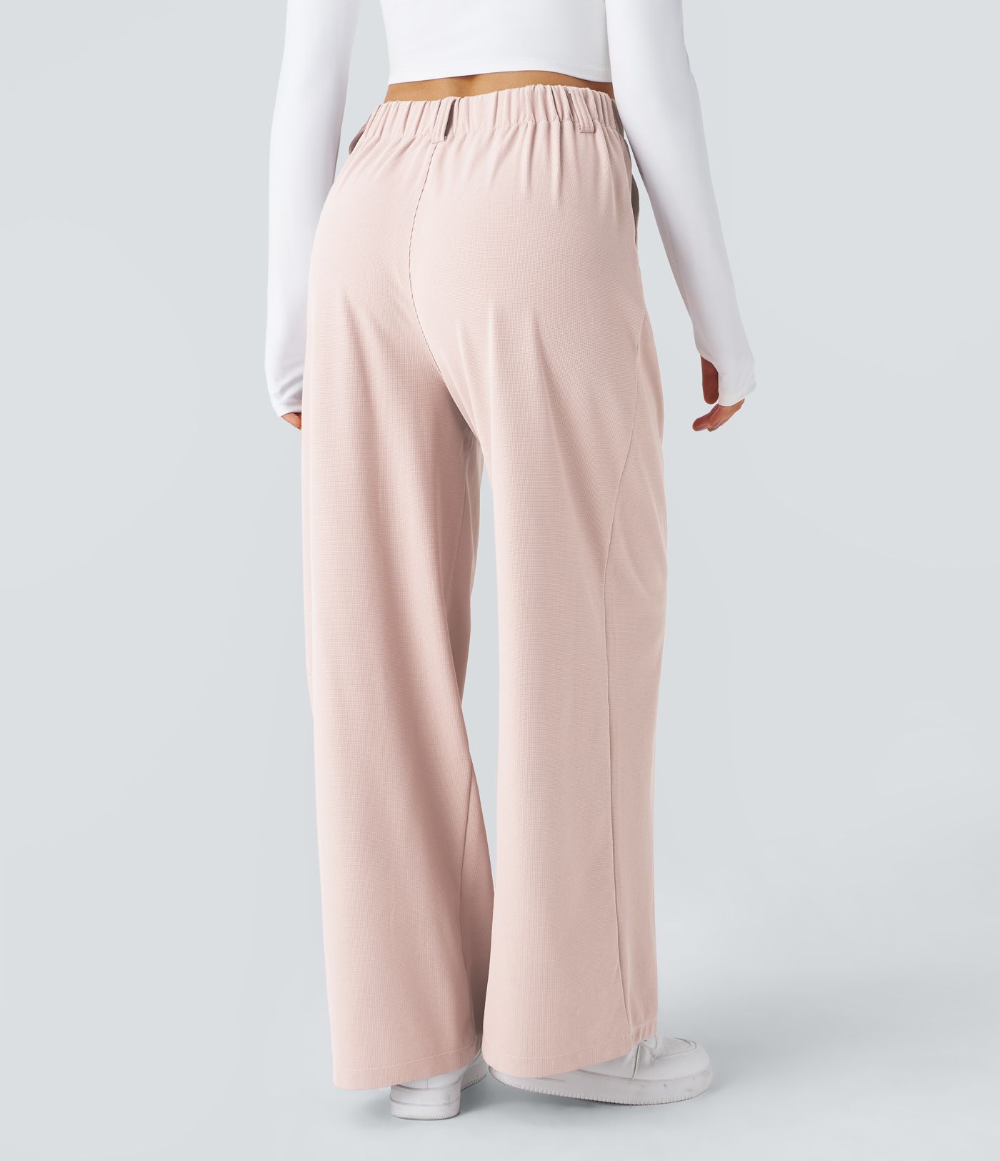 Halara Flex™ High Waisted Pocket Wide Leg Waffle Work Pants