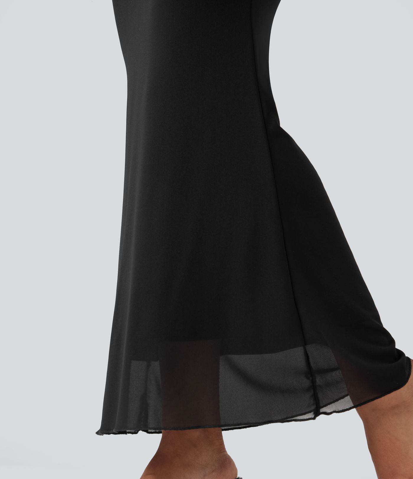 Falda maxi ajustada de talle alto con cordones