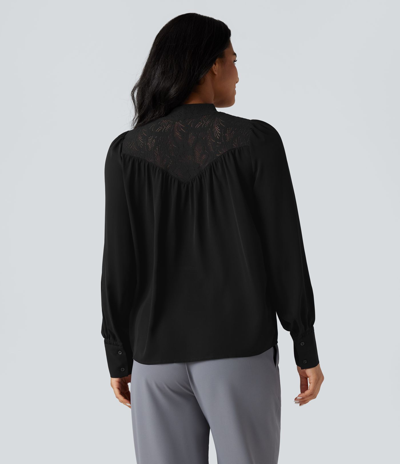 Chemise de travail à manches longues, dents contrastées