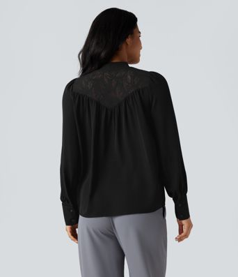 Chemise de travail à manches longues, dents contrastées