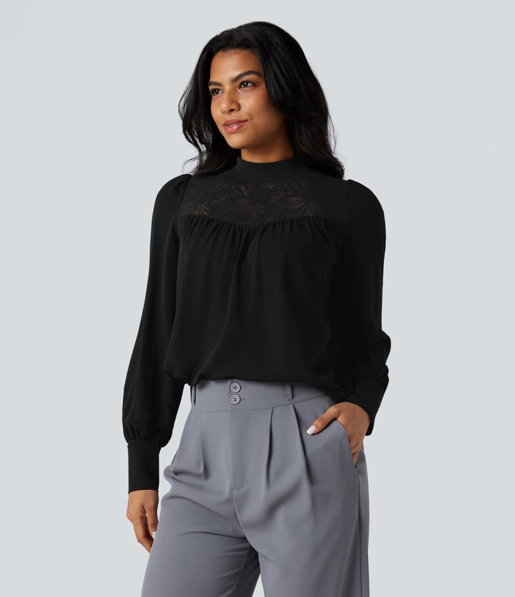 Chemise de travail à manches longues, dents contrastées