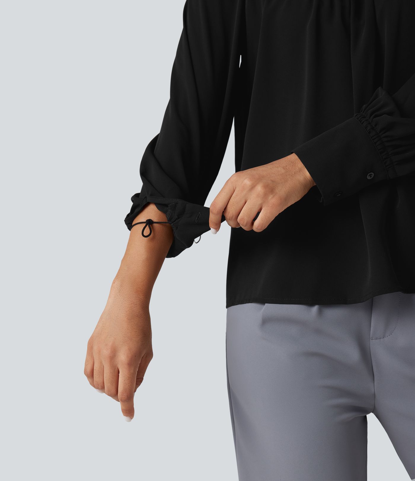 Chemise de travail à manches longues, dents contrastées