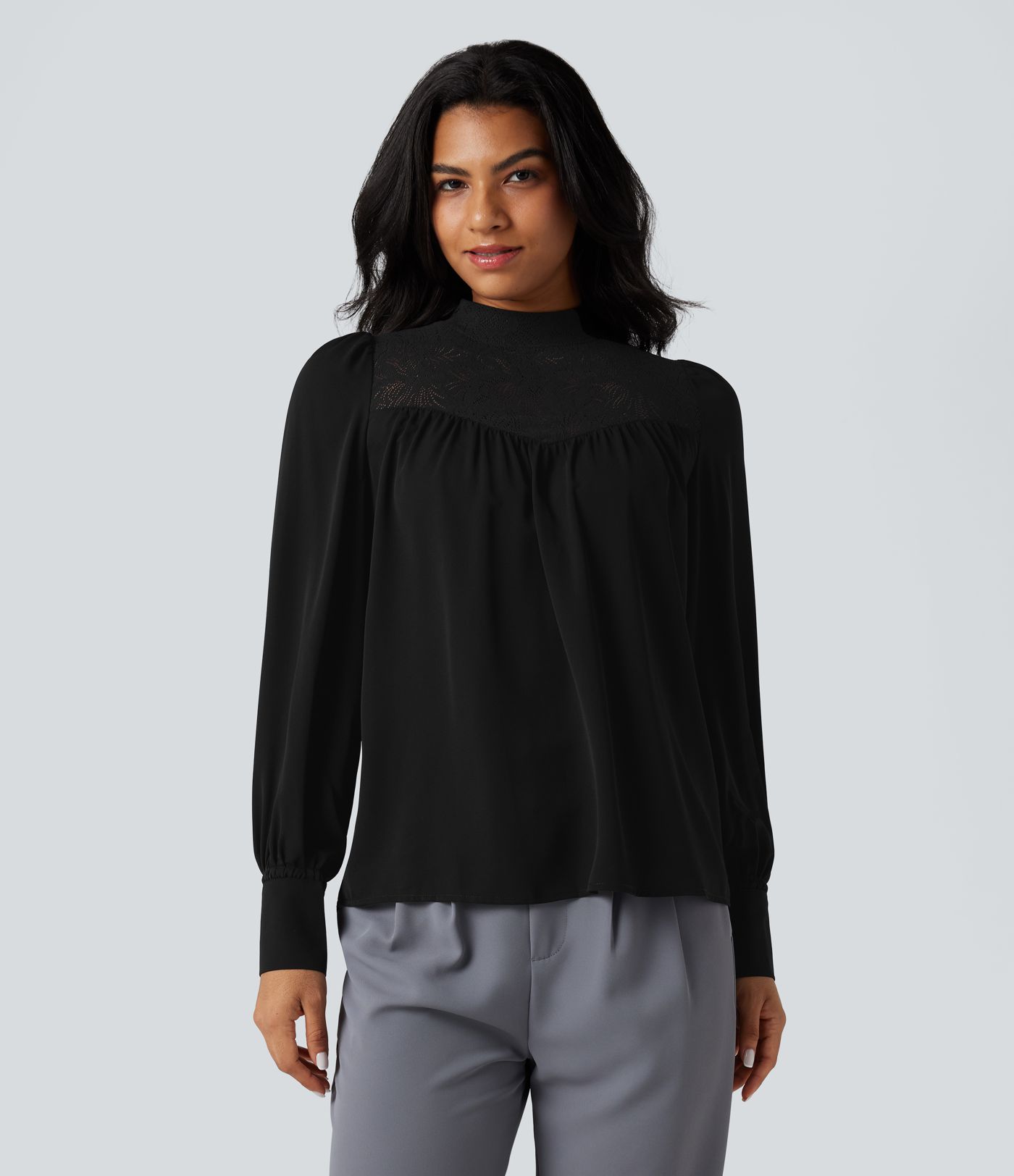 Chemise de travail à manches longues, dents contrastées