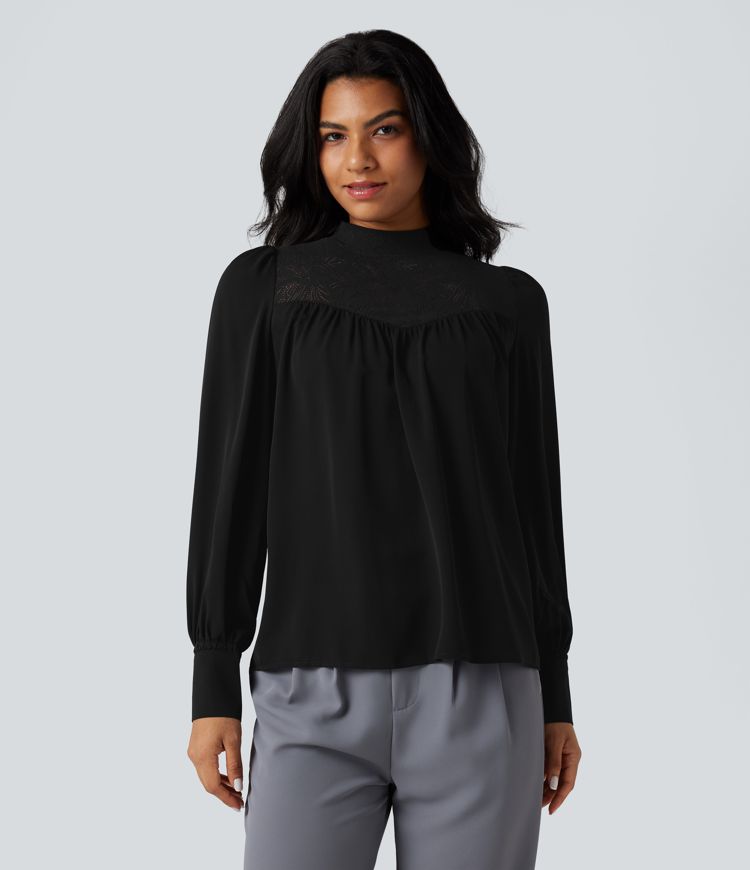 Chemise de travail à manches longues, dents contrastées