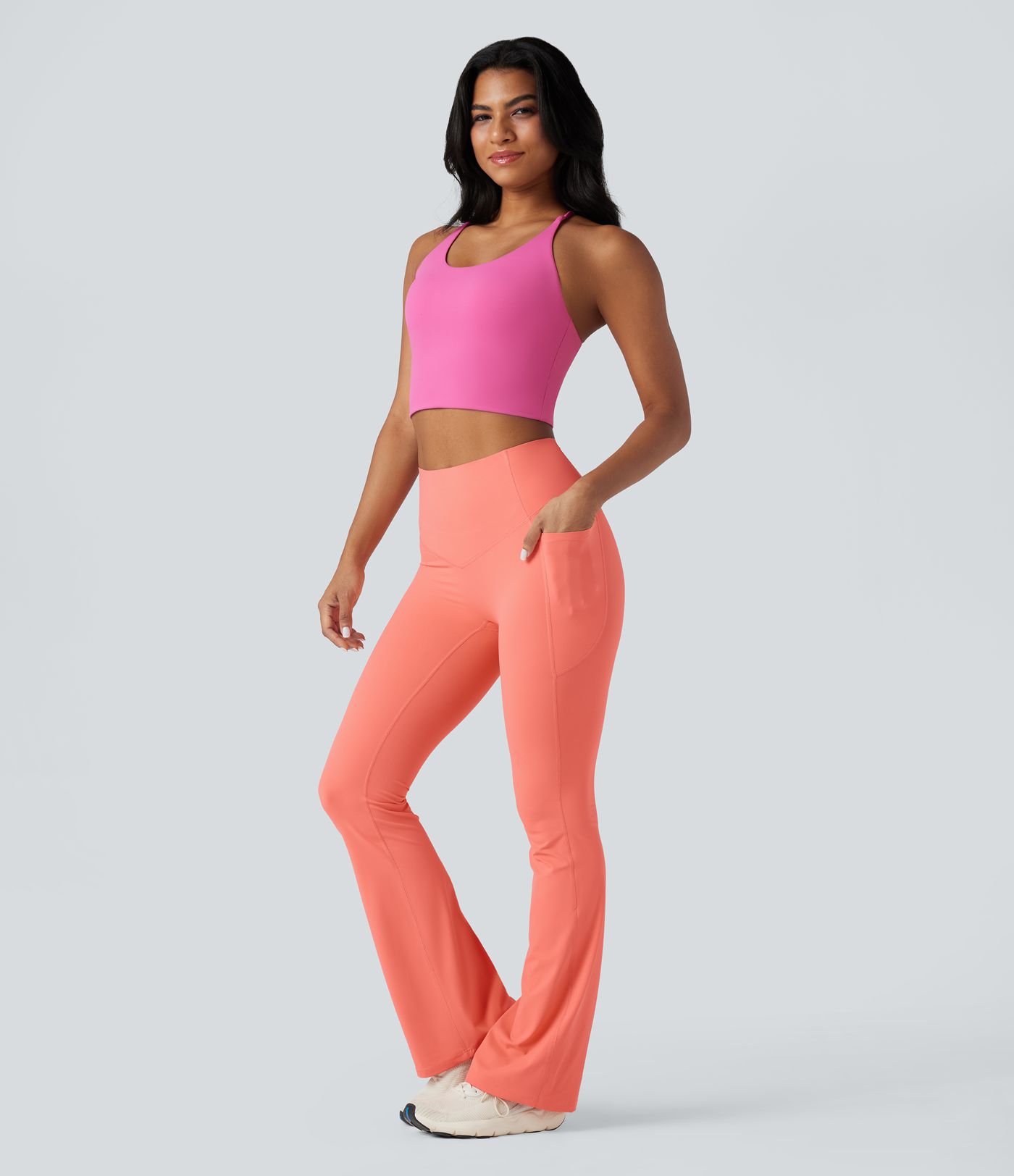 Halara UltraSculpt™ High Waisted Tummy Control Pocket Shaping Yoga Bootcut Leggings