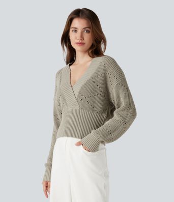 Arbeitspullover mit V-Ausschnitt und langen Ärmeln