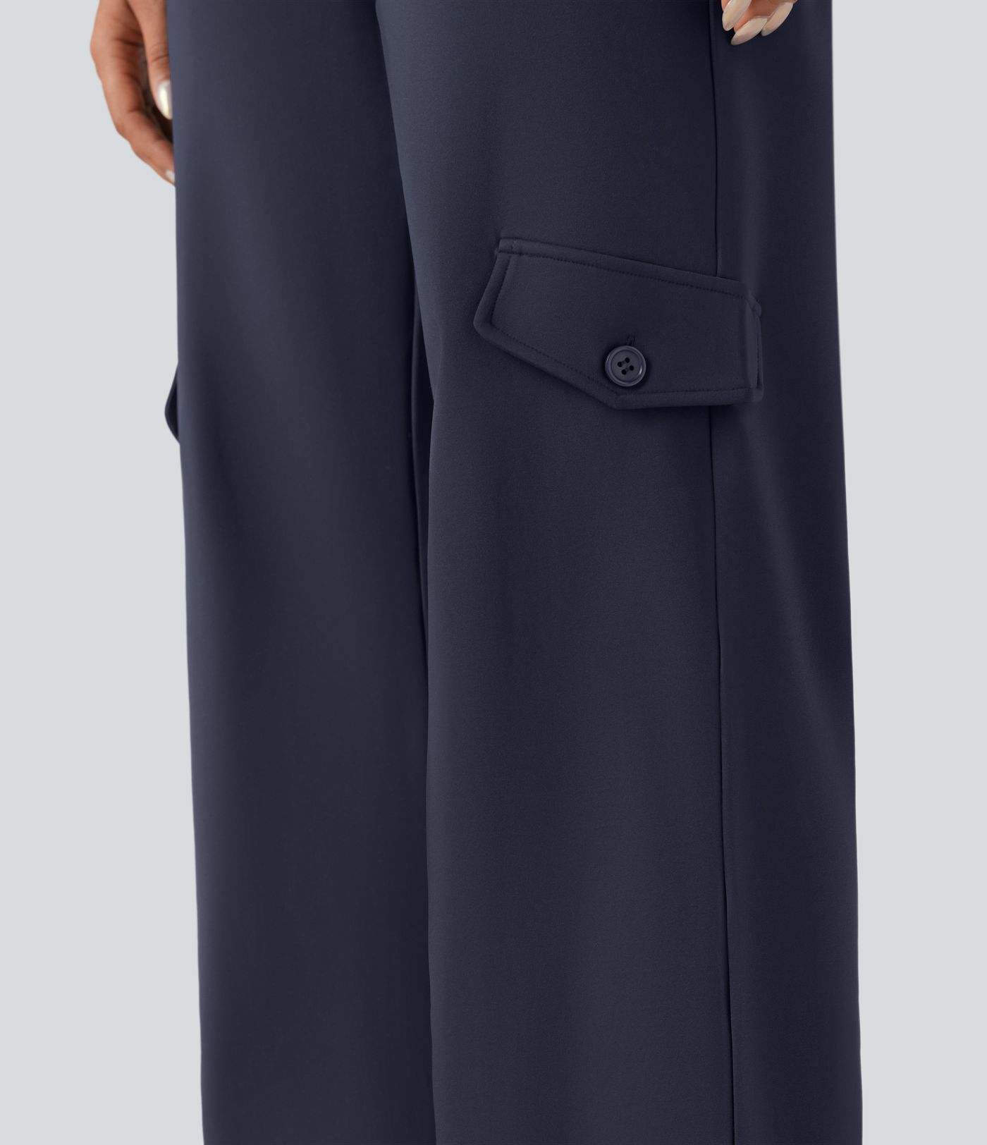 SoftlyZero™ Plush Thermal Mid Rise Work Straight-leg Pants with Pockets